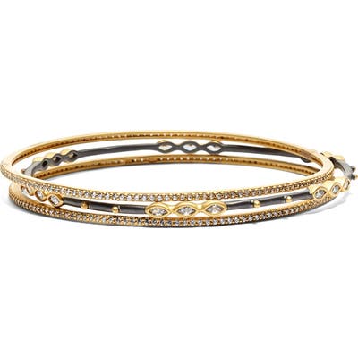Freida Rothman Encrusted Bangles (Set Of 3)
