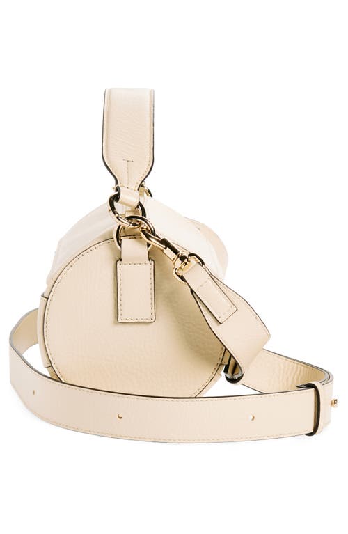 Shop Chloé Woody Leather Crossbody Bag In 24q Sweet Beige