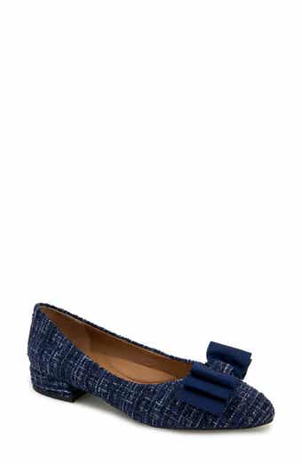Navy blue flat shoes ladies best sale