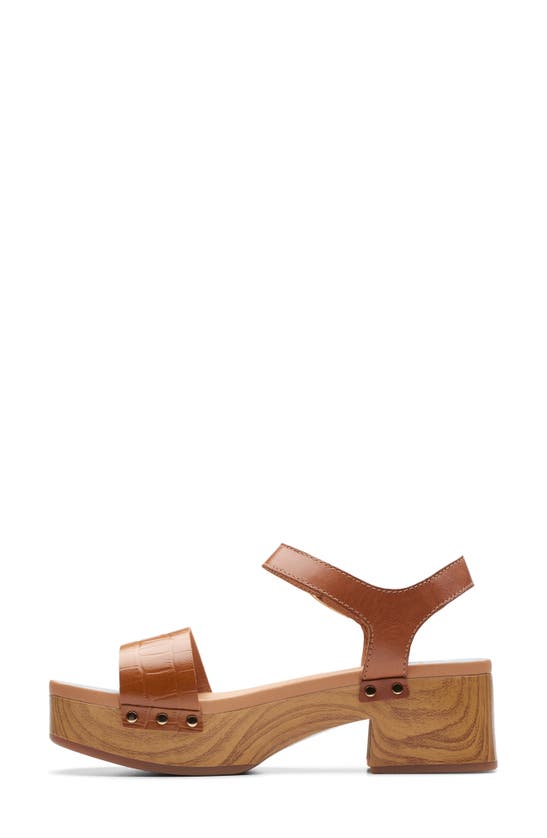 Shop Clarks Sivanne Bay Ankle Strap Platform Sandal In Tan Interest