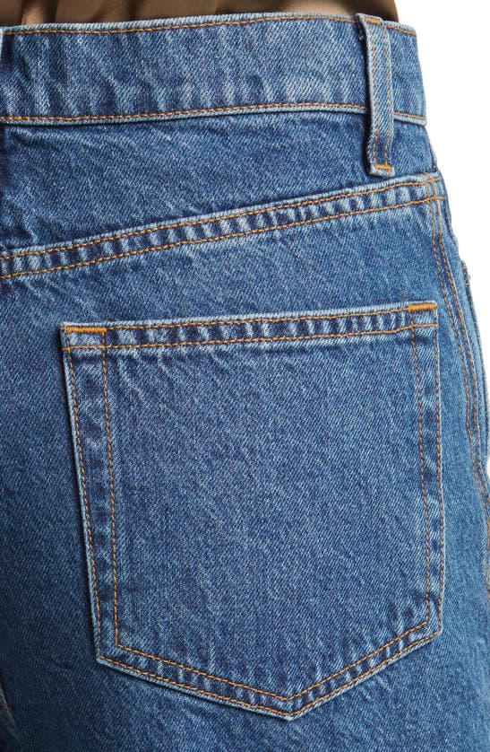 Shop Frame High Waist Raw Hem Capri Jeans In Wren