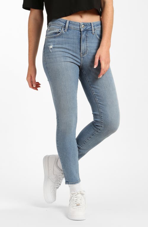 Shop Brooklyn Industries Coco Distressed Ankle Skinny Jeans In Light Denim