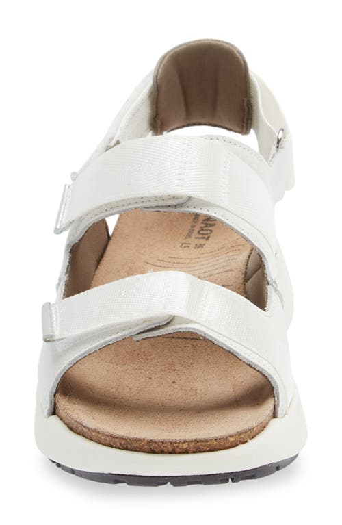 Naot Odyssey Slingback Sandal In White/grey