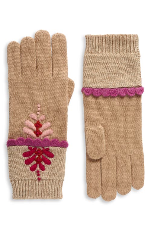 Ginger Merino Wool Gloves in Oat