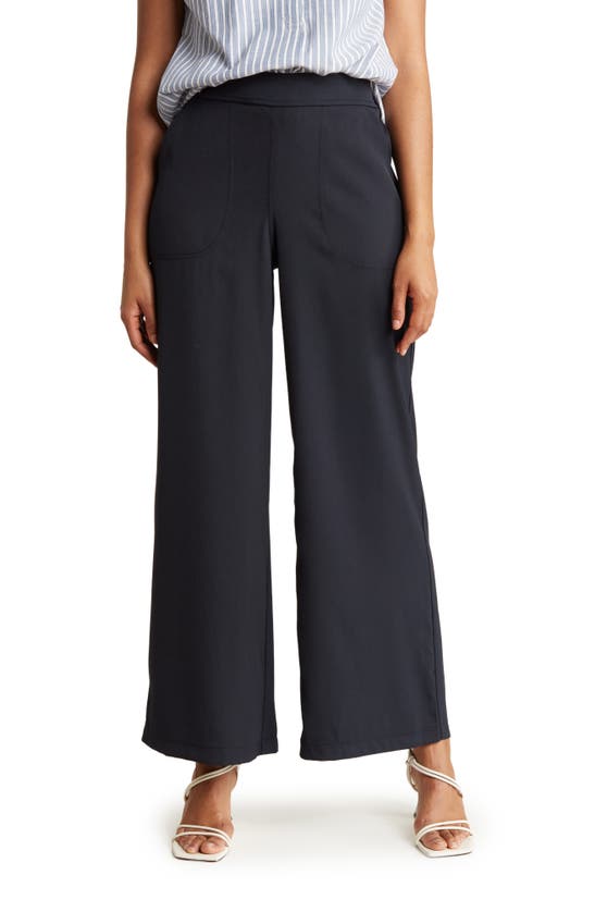 Max Studio Twill Ankle Slim Trousers In Navy-navy