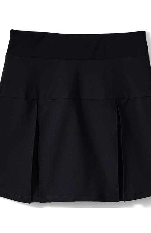 Shop Lands' End School Uniform Girls Performance Pleated Skort Above The Knee In Black