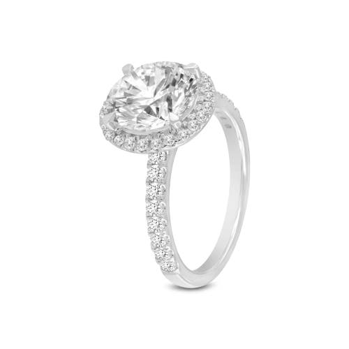 Asany Love Grown Collection 14k White Gold Round Cut Lab Grown Diamond Halo Engagement Ring In 14k White Gold
