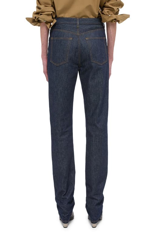 Helmut Lang High Waist Slim Jeans In Raw Indigo