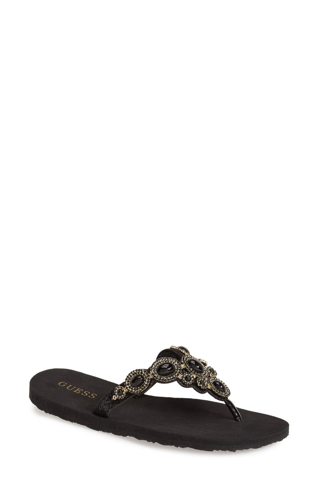 guess flip flops womens