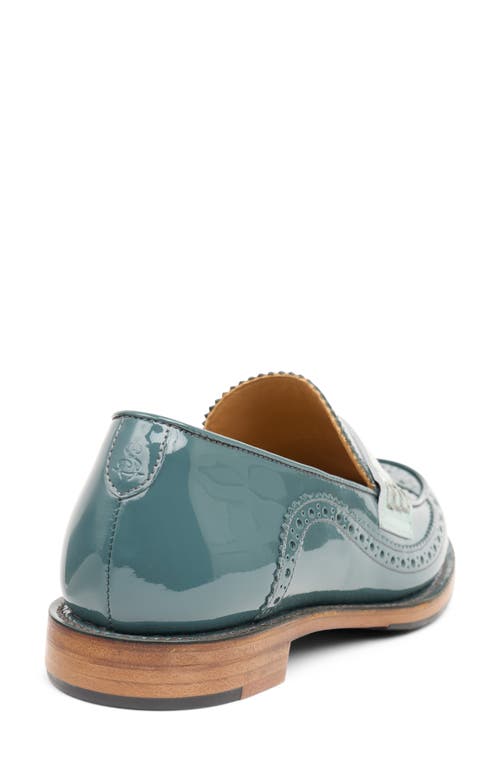 Shop The Office Of Angela Scott Wingtip Penny Loafer In Teal