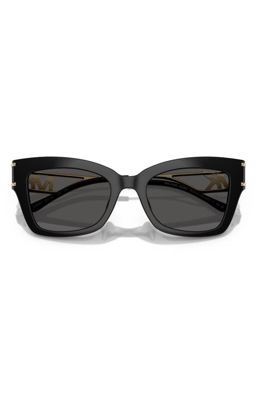 Shop Michael Kors 52mm Square Sunglasses In Black