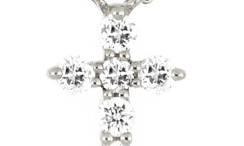 Shop Bony Levy 18k Gold Icons Diamond Cross Pendant Necklace In 18k White Gold