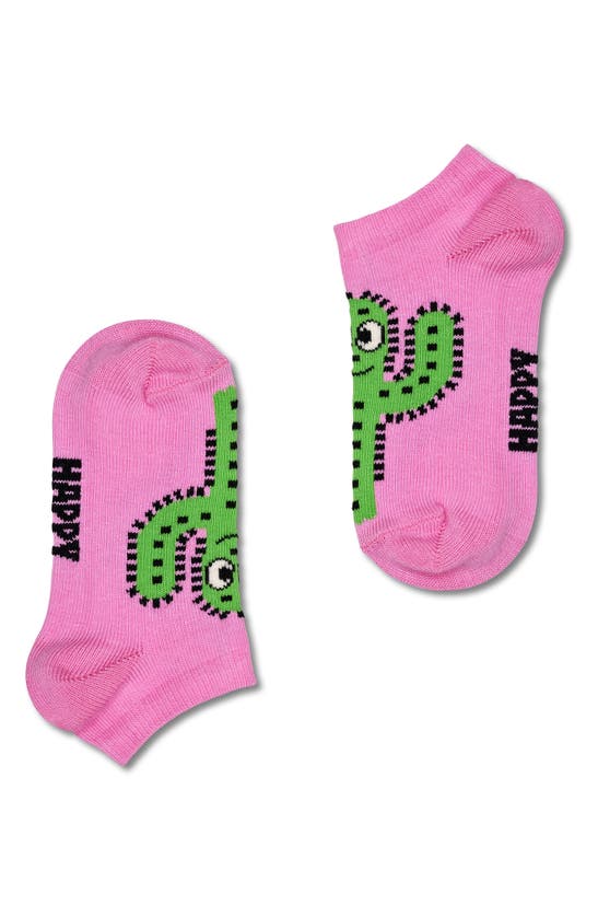 Shop Happy Socks Kids' Cactus Assorted 2-pack Ankle Socks In Pink