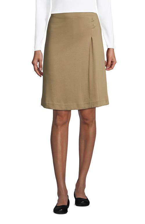 Shop Lands' End Knit Skort In Khaki