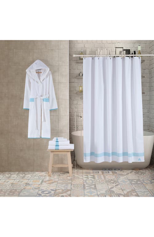 Shop Brooks Brothers Ottoman Rolls Shower Curtain In Sea Glass