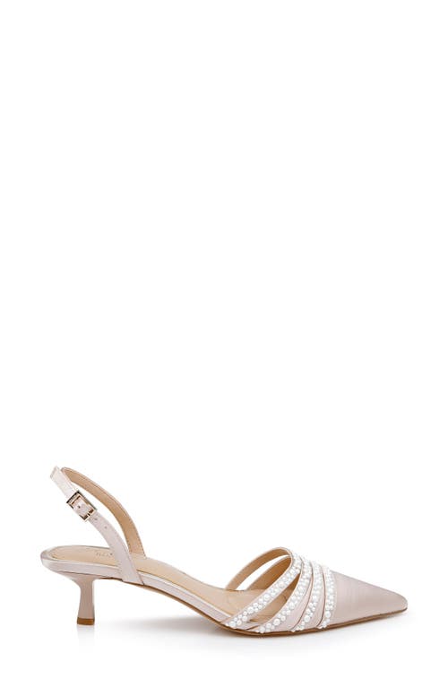 JEWEL BADGLEY MISCHKA JEWEL BADGLEY MISCHKA KATALINA SLINGBACK POINTED TOE KITTEN HEEL PUMP 