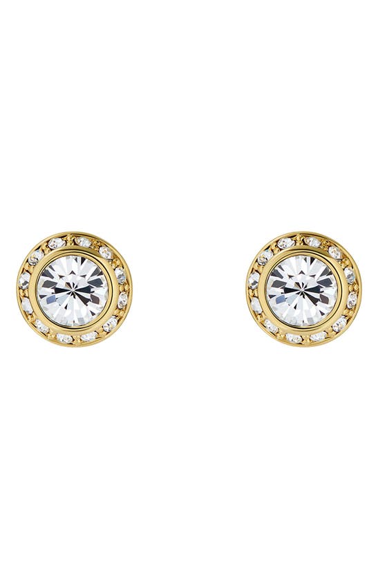 Ted Baker Soletia: Solitaire Sparkle Crystal Stud Earrings In Gold Tone Clear Crystal