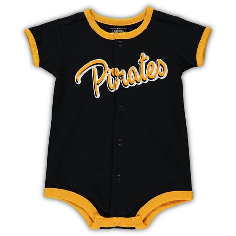 Newborn & Infant Black San Francisco Giants Stripe Power Hitter Romper