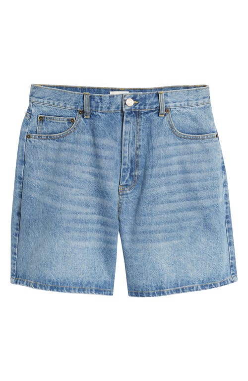 Shop Elwood Baggy Denim Shorts In Light Indigo