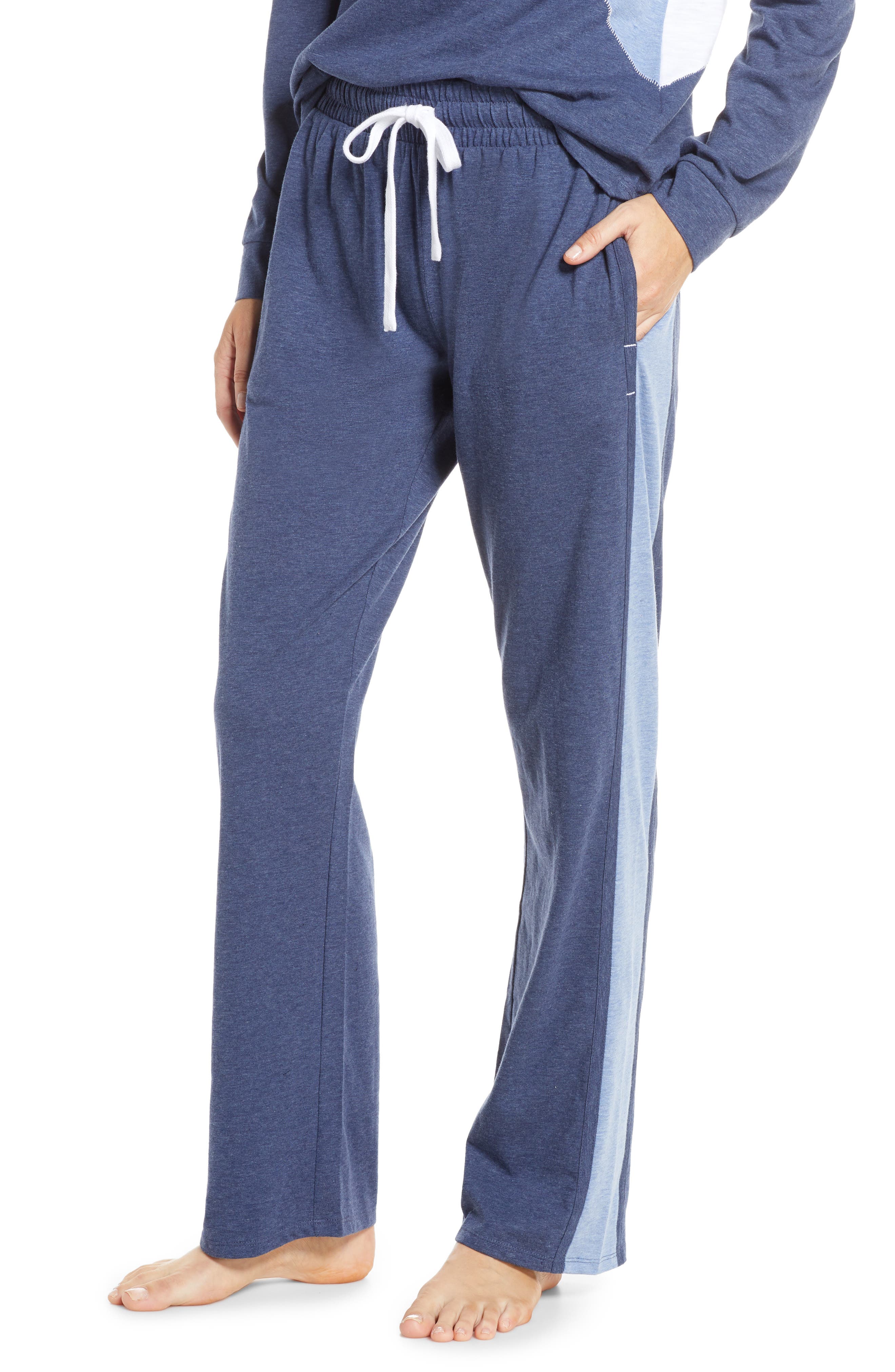 Splendid Colorblock Stripe Pajama Pants, Blue