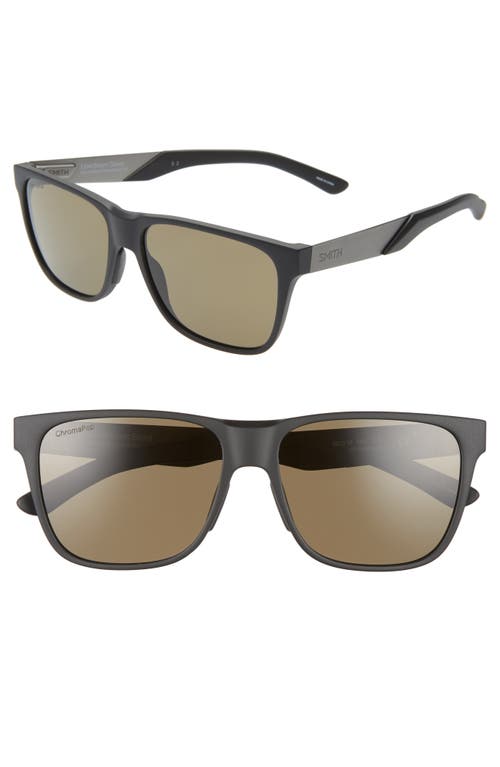 Lowdown Steel 56mm ChromaPop Polarized Square Sunglasses in Matte Black Ruthenium