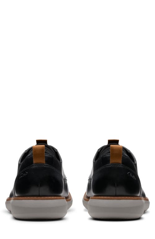 Clarks Collection Men's Brantin Plain Toe Dress Casual Shoes In Black Leather