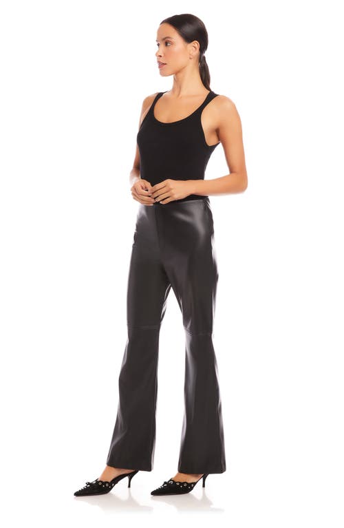 Shop Fifteen Twenty Finley High Waist Faux Leather Wide Leg Pants In Black