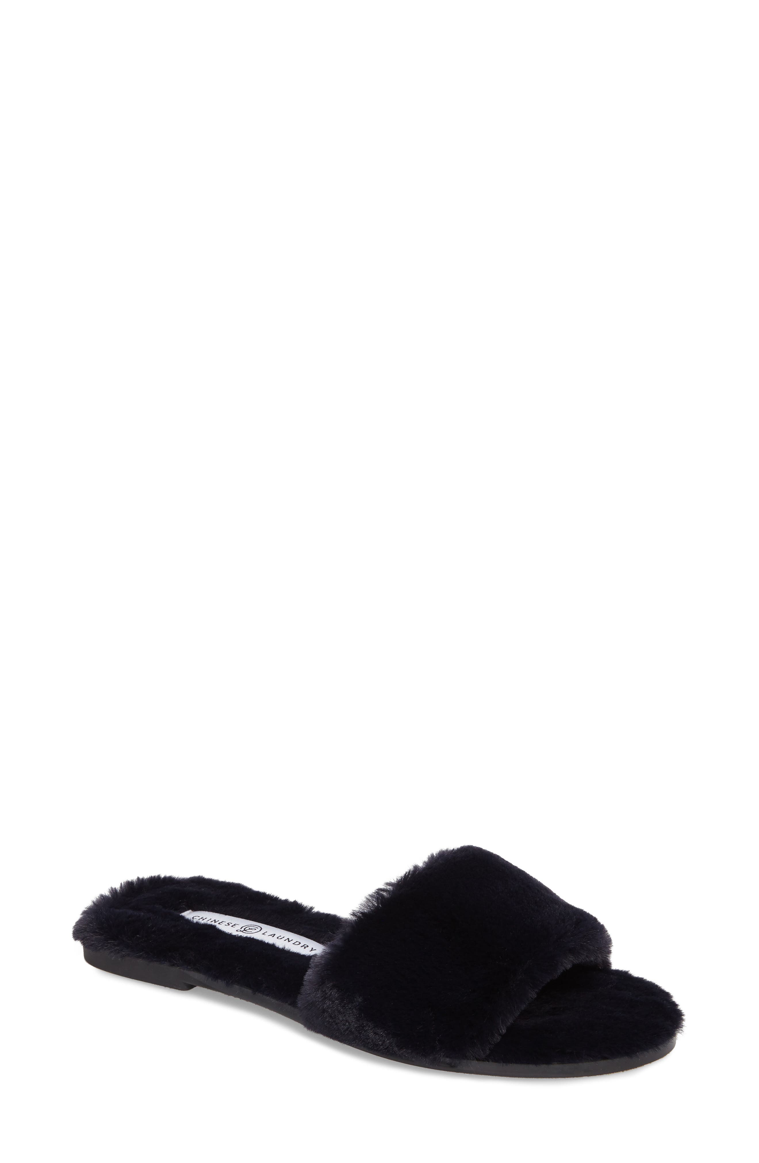 Mulholland Faux Fur Slide Sandal 