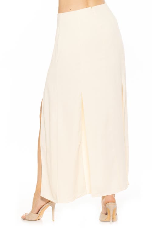 Alexia Admor Women's Sansa Side Slit Maxi Skirt In Almond