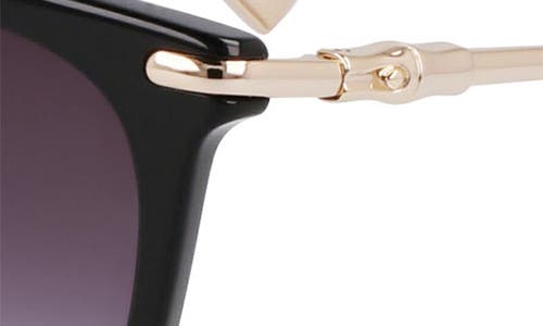 Shop Longchamp Roseau 55mm Rectangular Sunglasses In Black