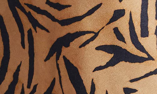 Shop Vici Collection Tahiti Animal Print Satin Maxi Skirt In Tan/black