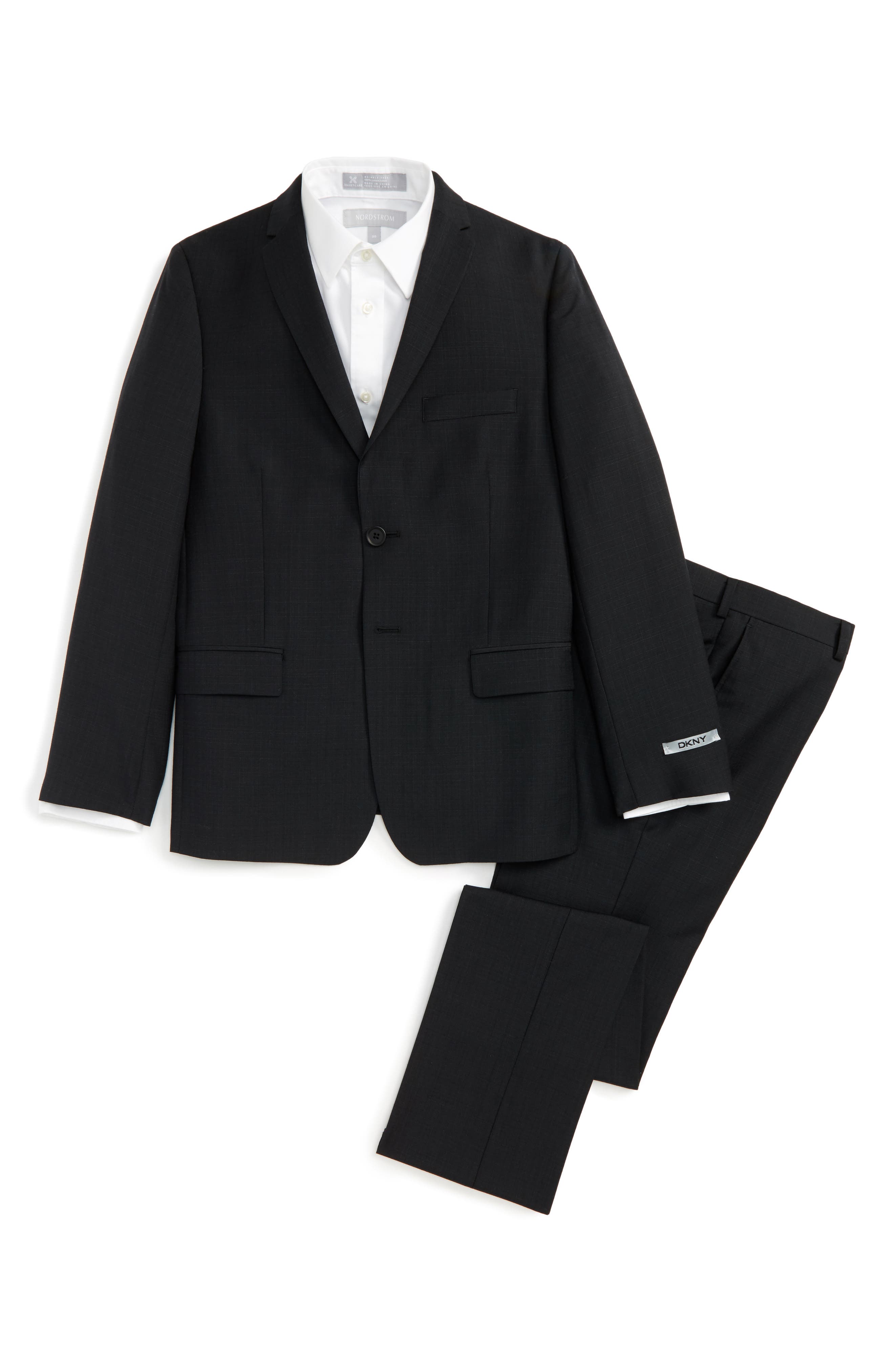 Dkny Kids' Wool Suit In Black ModeSens
