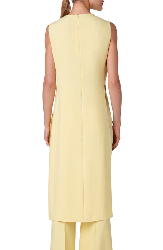 Shop Akris Longline Sleeveless Silk Crepe Tunic Dress In Primrose