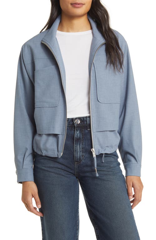 Wit & Wisdom Double Layer Zip Front Jacket Infinity Blue at Nordstrom,