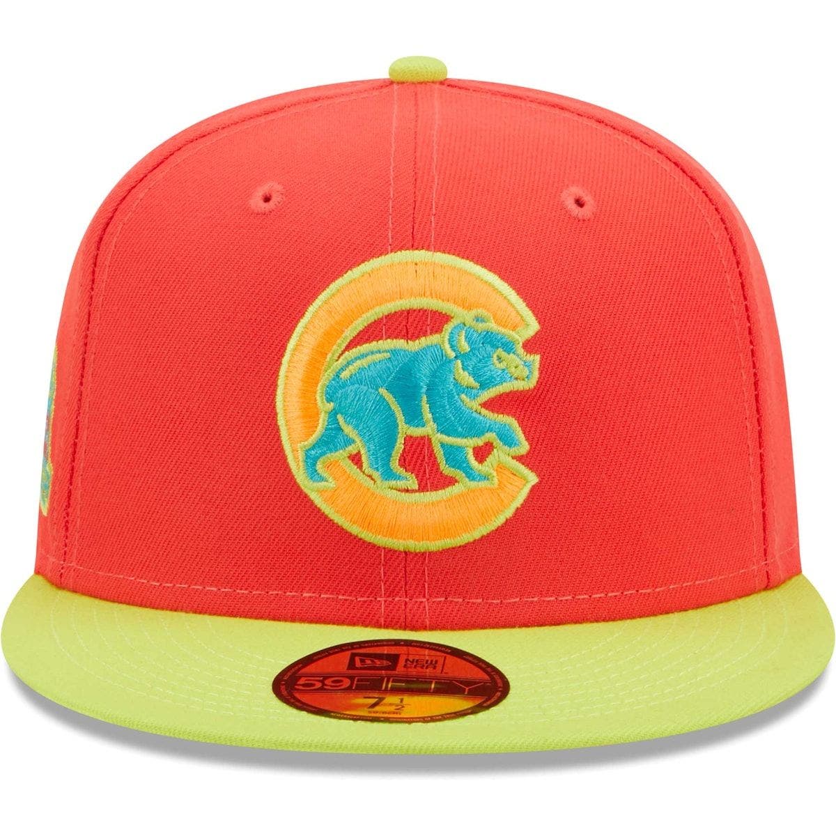 New Era Men's New Era Red/Neon Green Chicago Cubs Lava Highlighter ...
