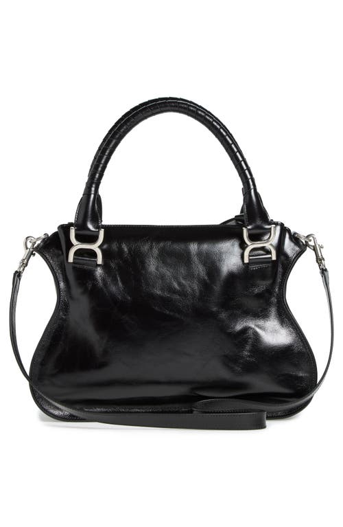 Shop Chloé Medium Marcie Leather Satchel In 001 Black