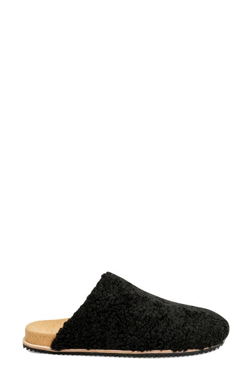 Holly Orthotic Faux Shearling Slipper in Black