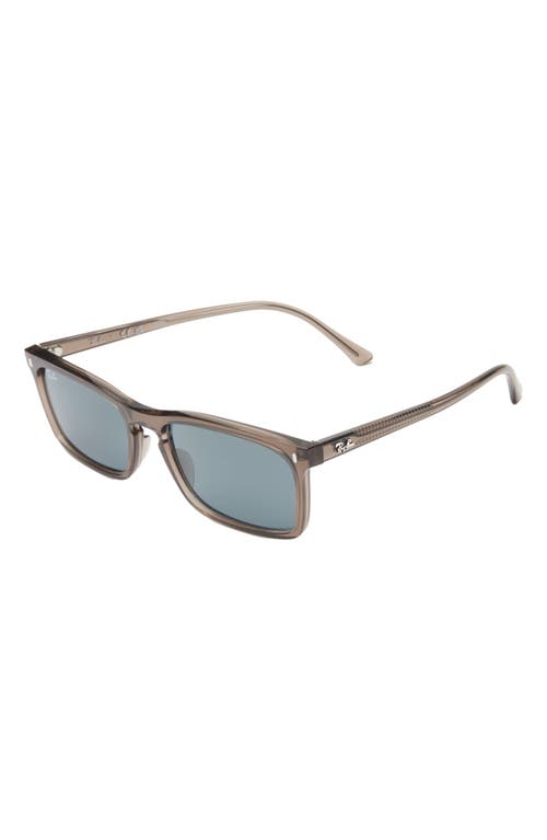 Shop Ray Ban Ray-ban 59mm Rectangular Sunglasses In Blue/brown