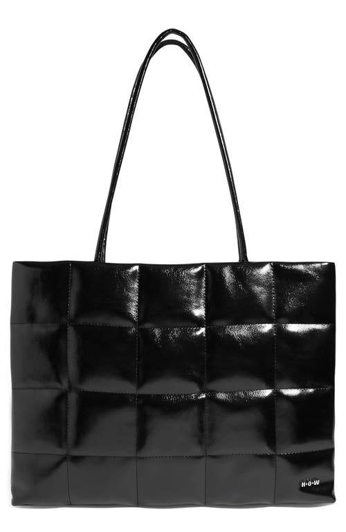 HOUSE OF WANT We Multi Task Tote in Black Sheen
