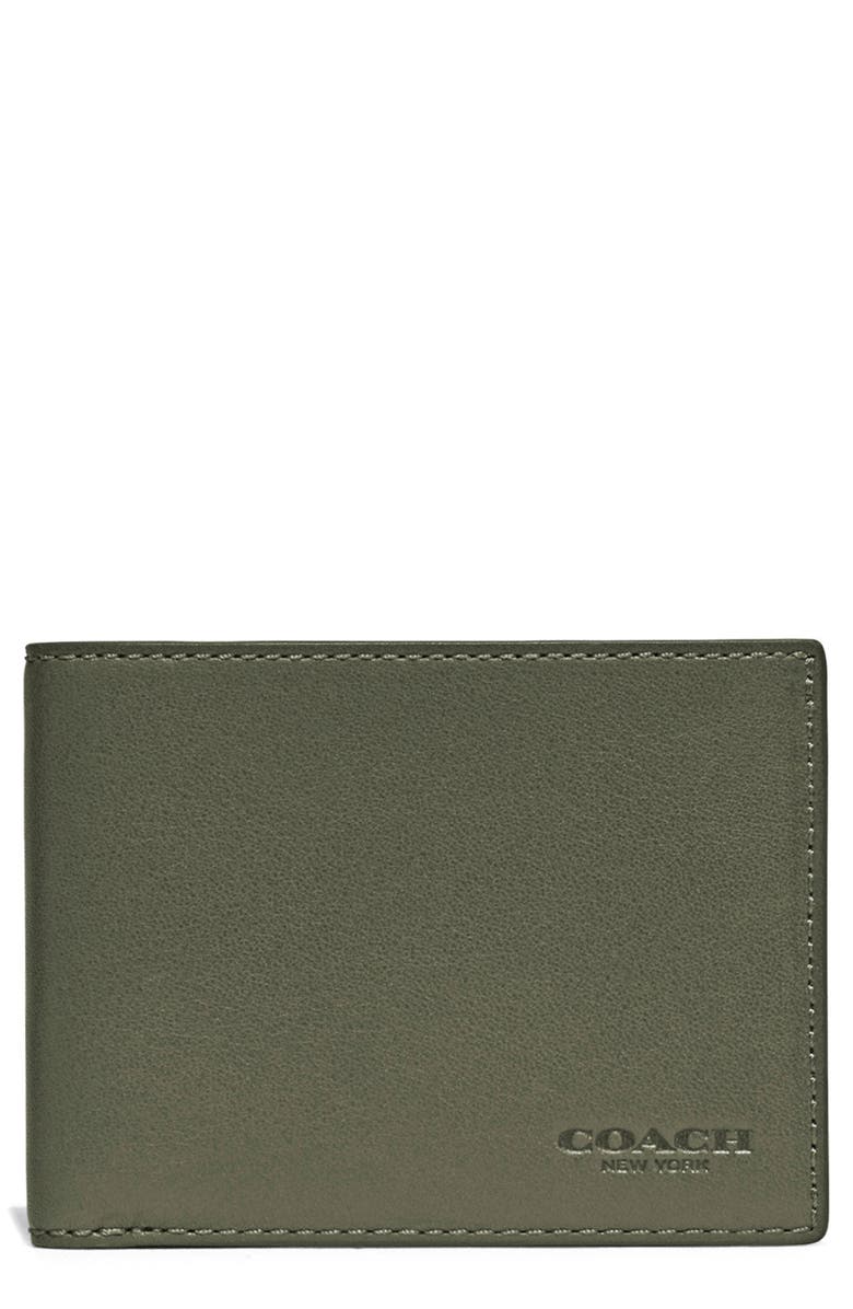 COACH Slim Leather Bifold Wallet | Nordstrom