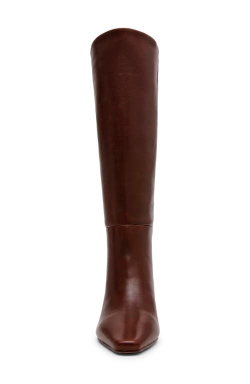 Shop Steve Madden Dagne Knee High Boot In Brown Leather