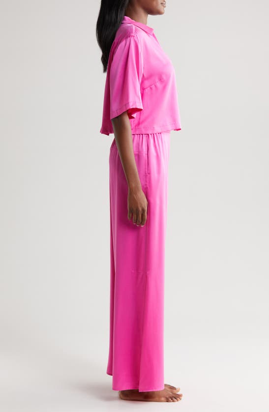 Lunya High Waist Washable Silk Pajamas In Caffeinated Pink