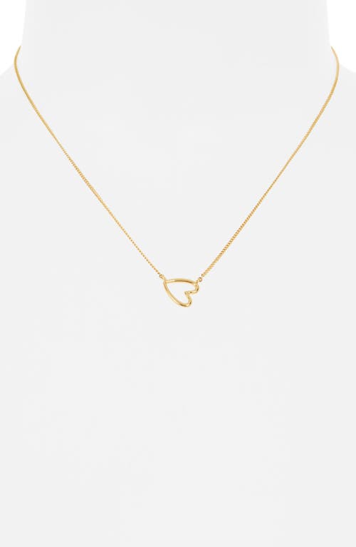 Leith Open Heart Pendant Necklace In Gold