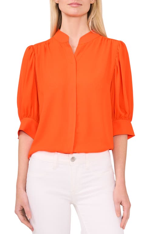 CeCe Puff Sleeve Button-Up Shirt at Nordstrom,