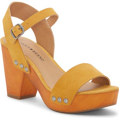 Lucky Brand Trisa Platform Sandal- Yellow