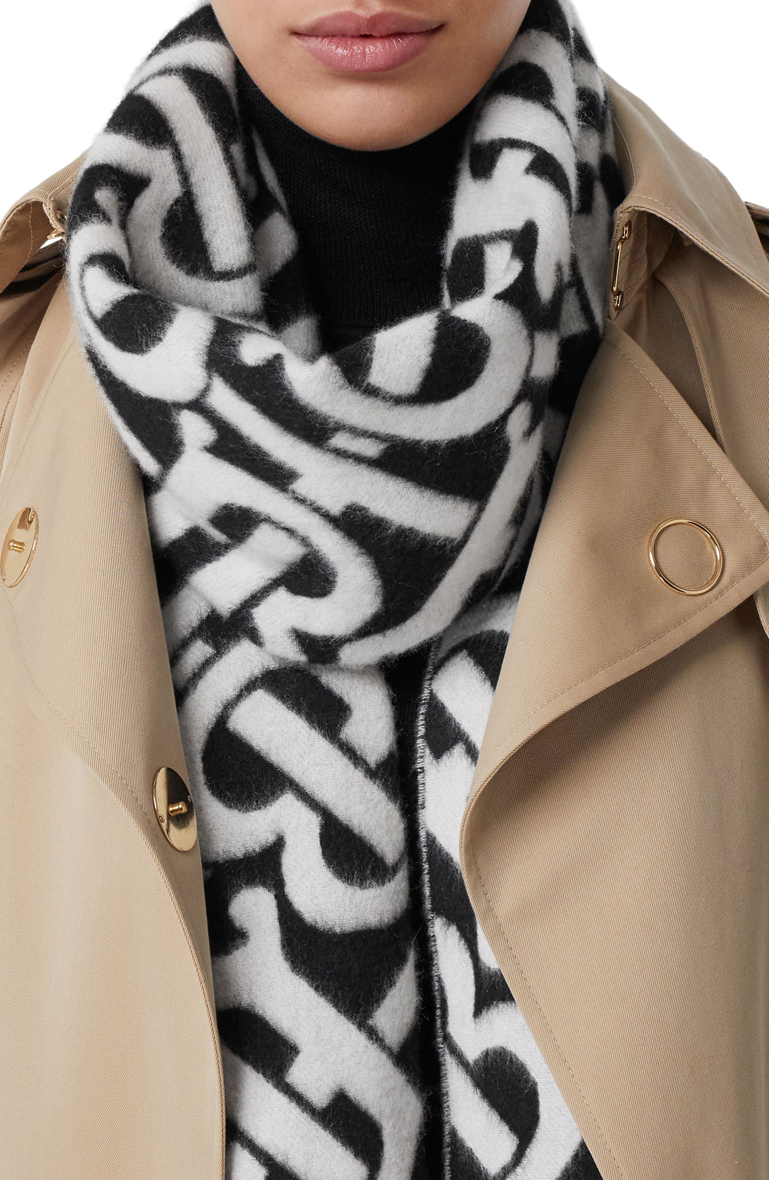 burberry cashmere and silk scarf