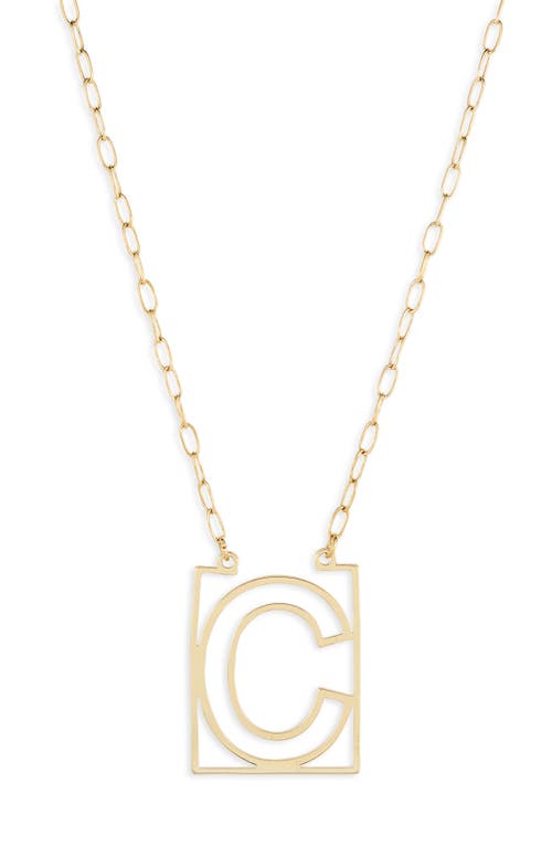 BP. Initial Pendant Necklace in C- Gold