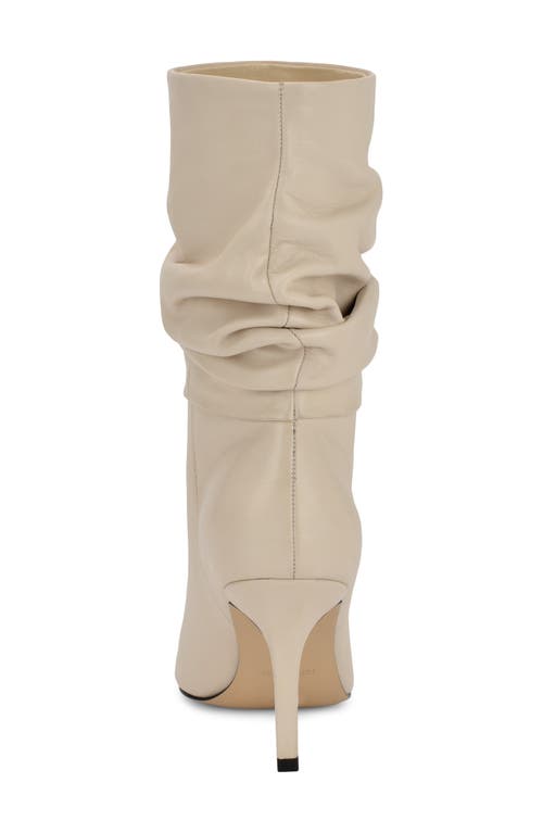 Shop Nine West Slouch Pointed Toe Bootie In Ivory