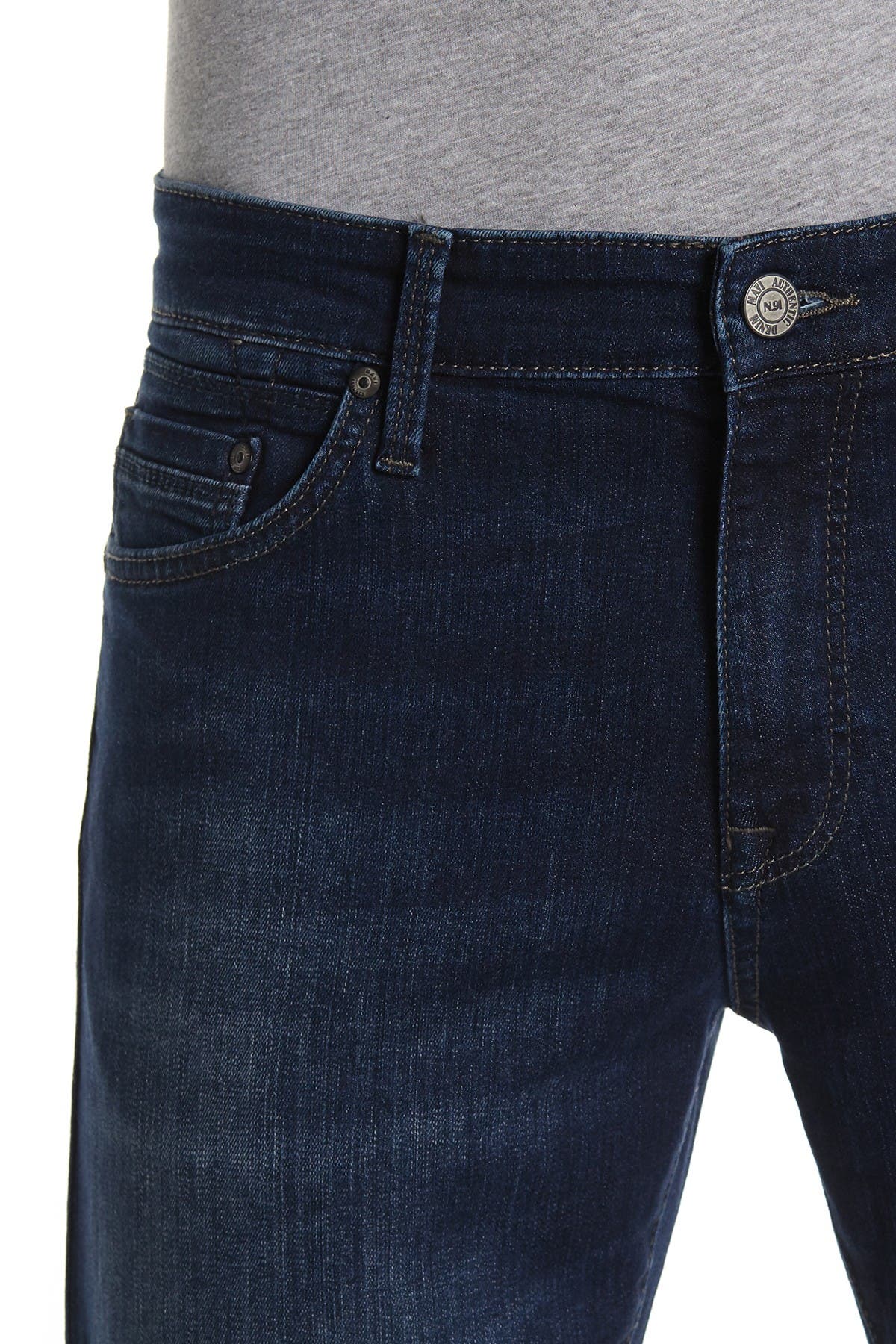 Mavi Zach Straight Jeans In Dark Blue