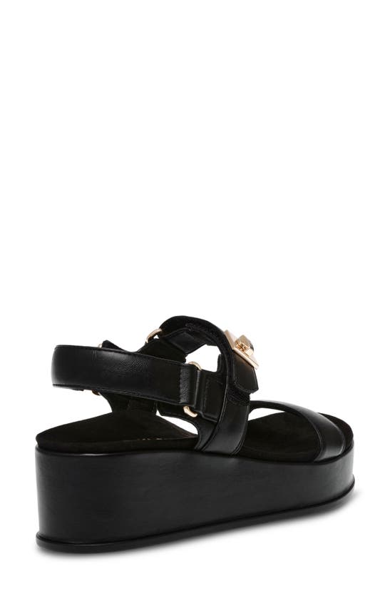 Shop Anne Klein Violette Slingback Platform Wedge Sandal In Black